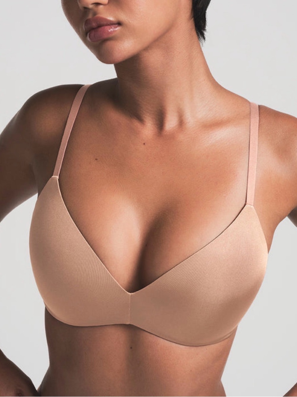 Skims WIRELESS FORM PUSH-UP PLUNGE BRA - sienna